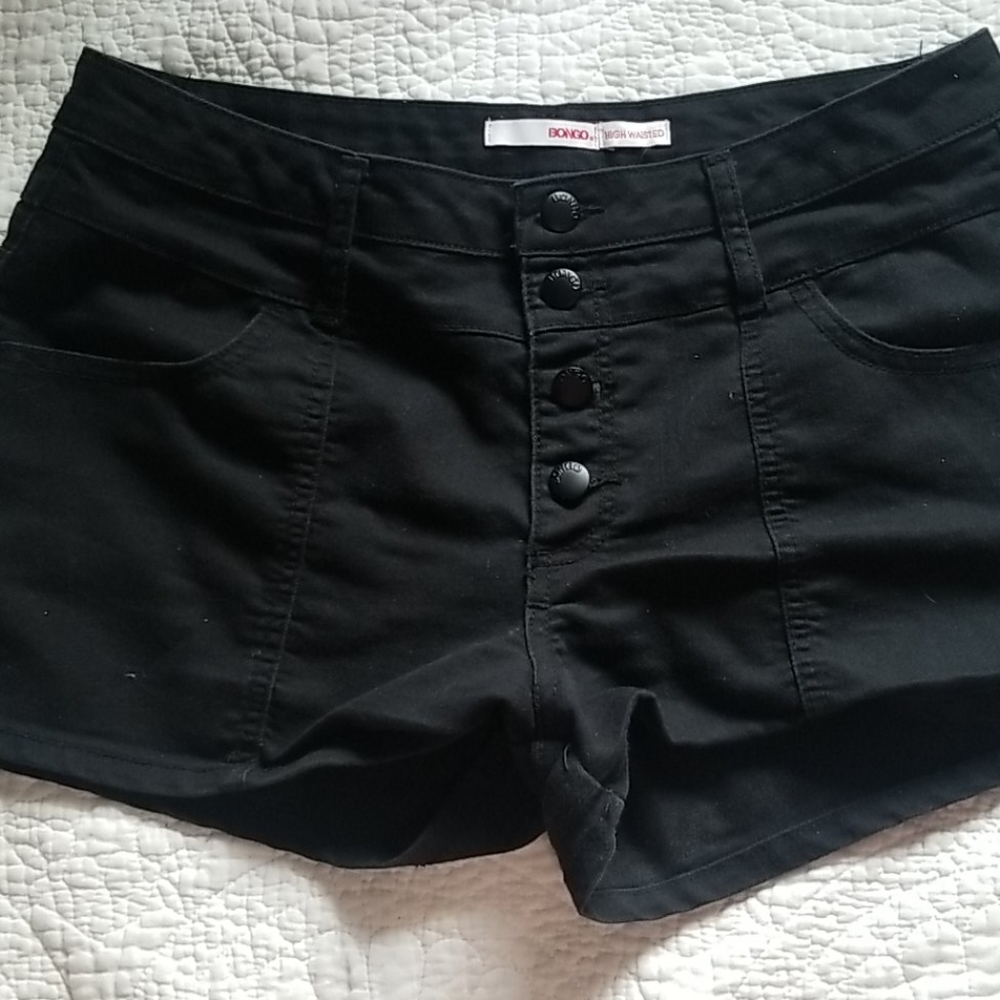Black High Waisted Shorts